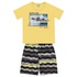 Conjunto Infantil De Menino Camiseta Amarela + Bermuda Beach Day