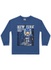 Camiseta Manga Longa Fakini Infantil Masculina Tamanho 4 ao 10 Azul