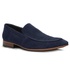 Sapato Loafer Casual Premium em Couro Camurça Azul Marinho