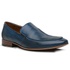 Sapato Loafer Casual Premium em Couro Liso Azul Violeta