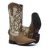 Bota Texana Feminina - Dallas Bambu / Craquelê Ouro - Roper - Bico Quadrado - Cano Longo - Solado Freedom Flex - Vimar Boots - 13113-A-VR