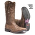 Bota Texana Feminina - Dallas Castor / Craquelê Bronze - Roper - Bico Quadrado - Cano Longo - Solado Freedom Flex - Vimar Boots - 13104-A-VR