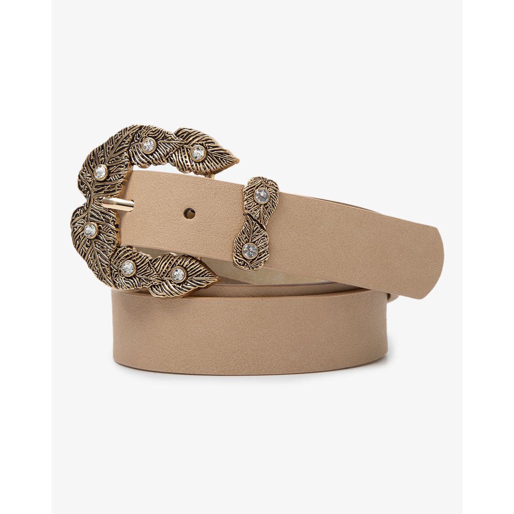 CINTO BRUNA BEGE FIVELA COM STRASS - ETC. shoes