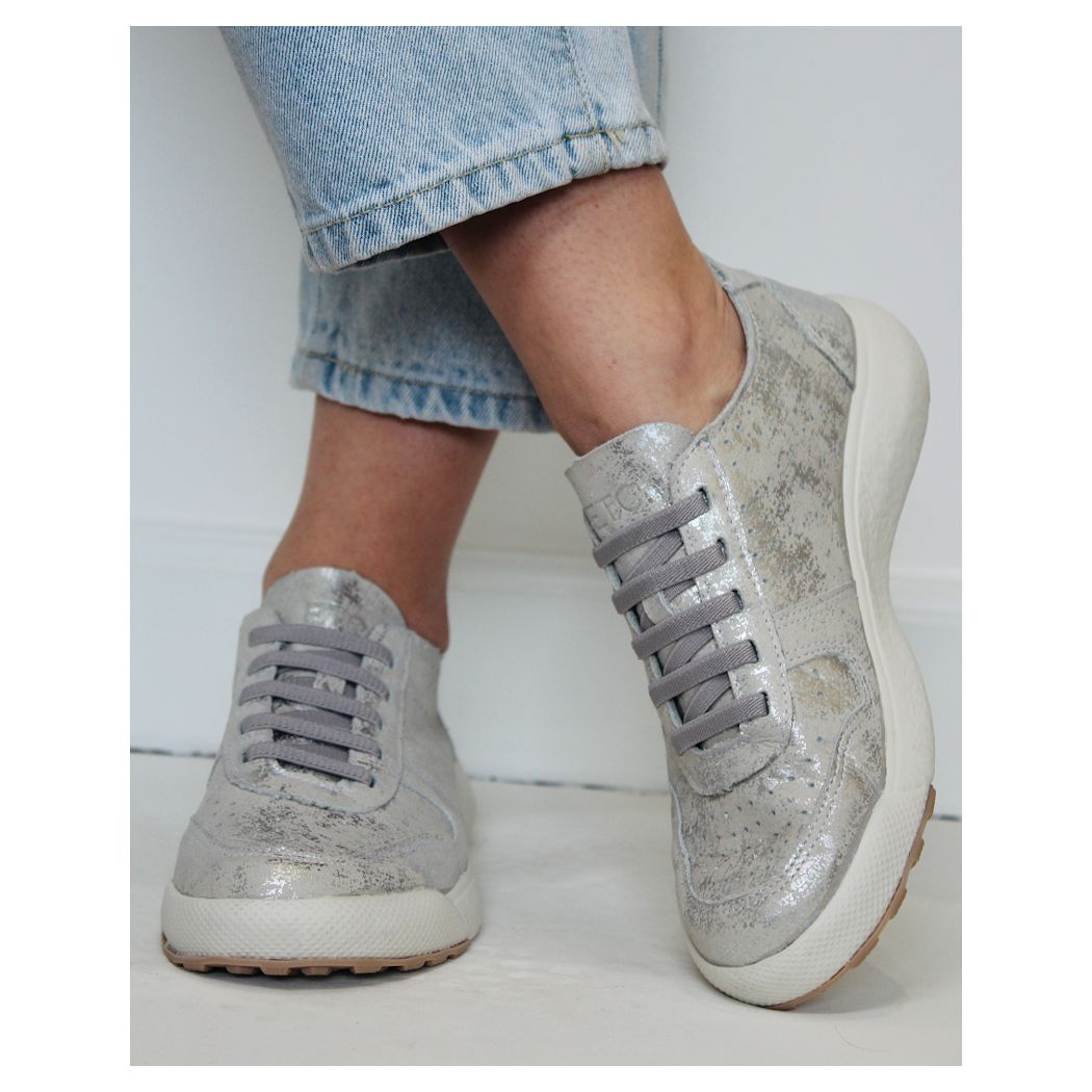TÊNIS BIA EM COURO PRATA - ETC. shoes