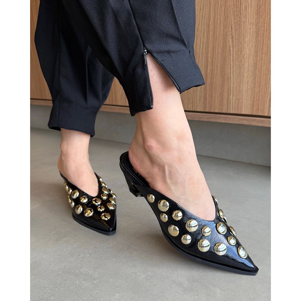 MULE ADRIANA COURO VERNIZ PRETO - ETC. shoes
