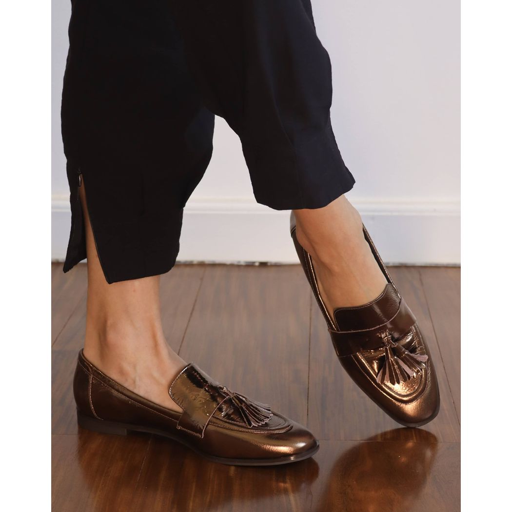 MOCASSIM PIETRA COURO METALIZADO MARROM - ETC. shoes