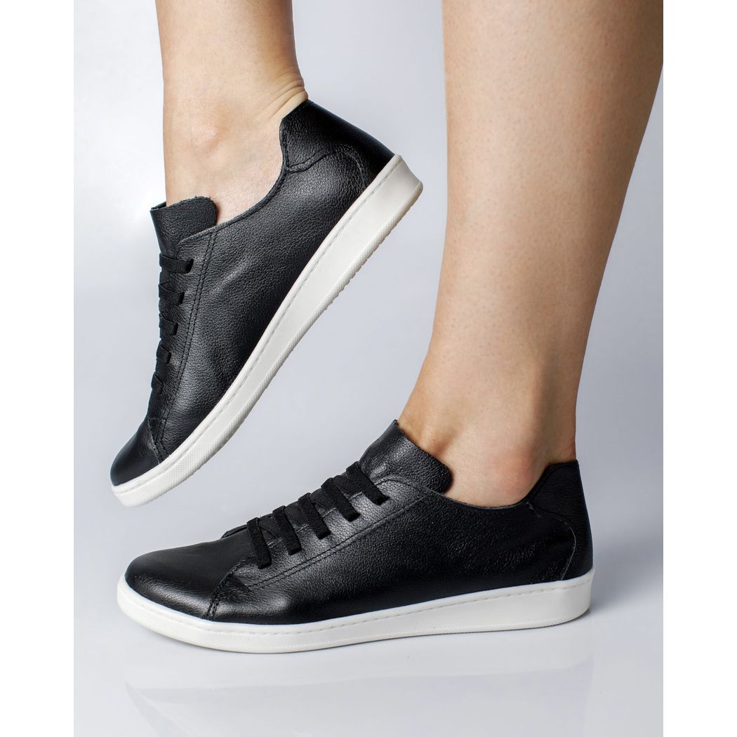 TÊNIS NINA EM COURO PRETO - ETC. shoes