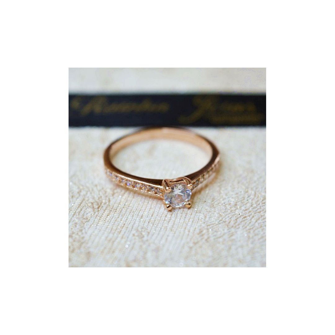 ANEL DE OURO 18K - OURO ROSE