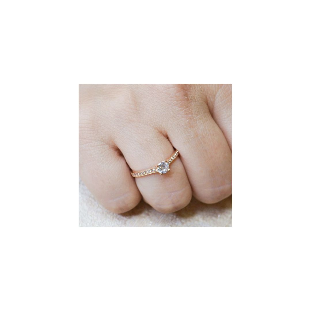 ANEL DE OURO 18K - OURO ROSE