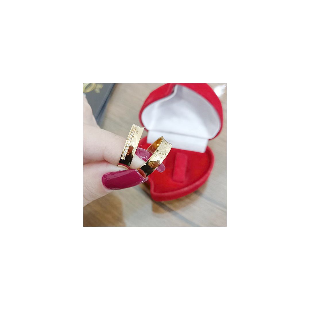 Aliança de Ouro 18k O PAR 