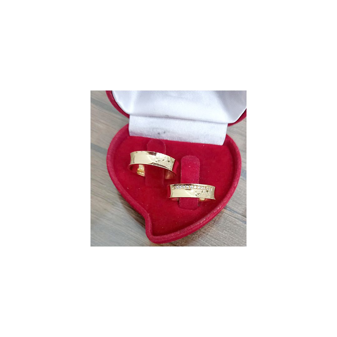 Aliança de Ouro 18k O PAR 