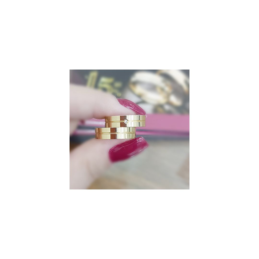 Aliança de Ouro 18k O PAR