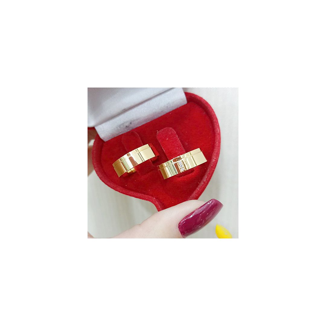Aliança de Ouro 18k O PAR - RJ444 - ALIANÇAS RAINHA VIRTUAL 