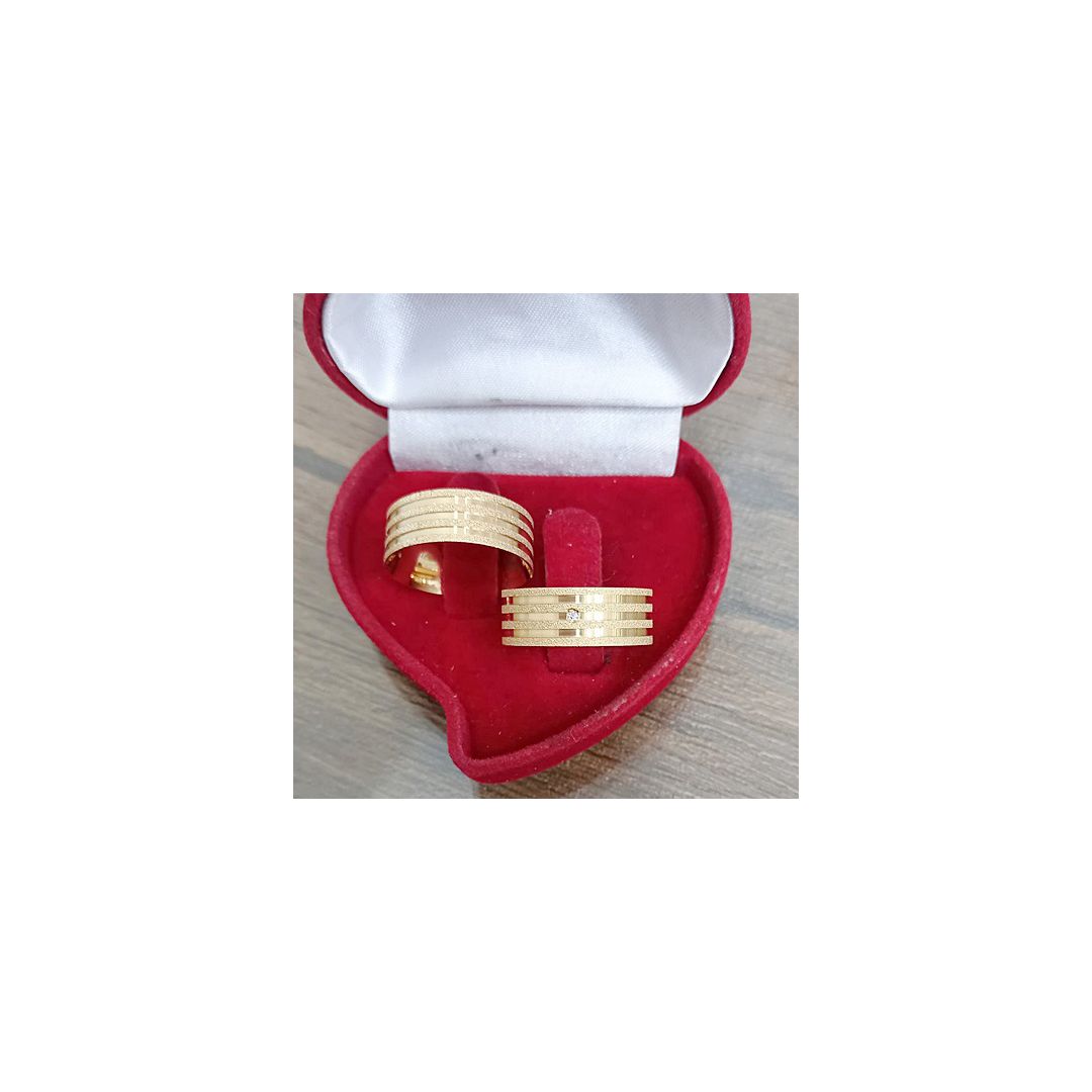 Aliança de Ouro 18k O PAR 