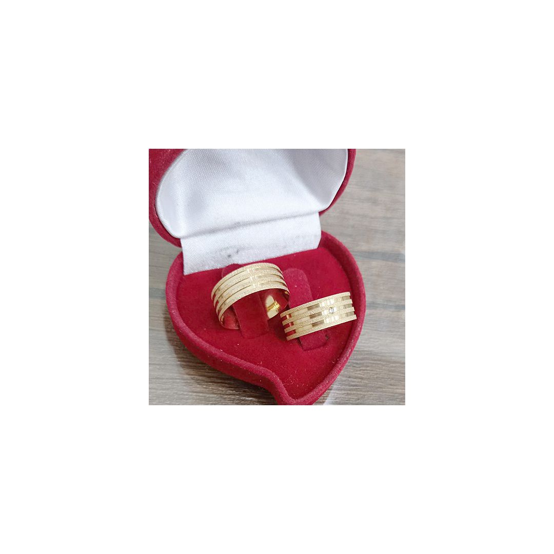 Aliança de Ouro 18k O PAR 
