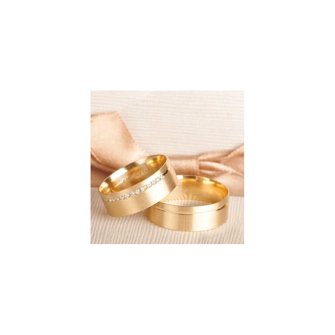 Aliança de Ouro 18k O PAR - RJ47 - ALIANÇAS RAINHA VIRTUAL 