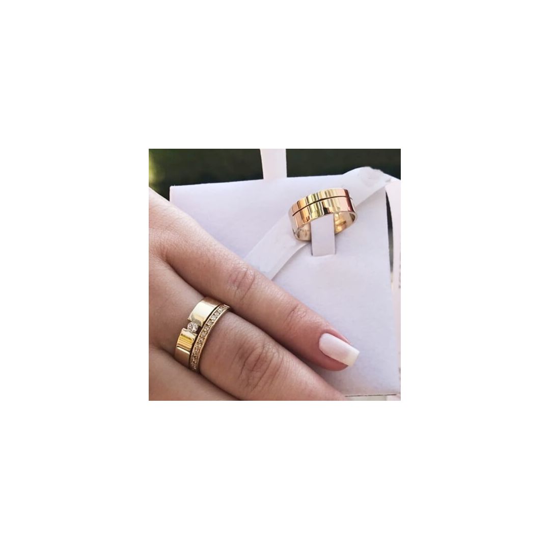 Aliança de Ouro 18k O PAR 