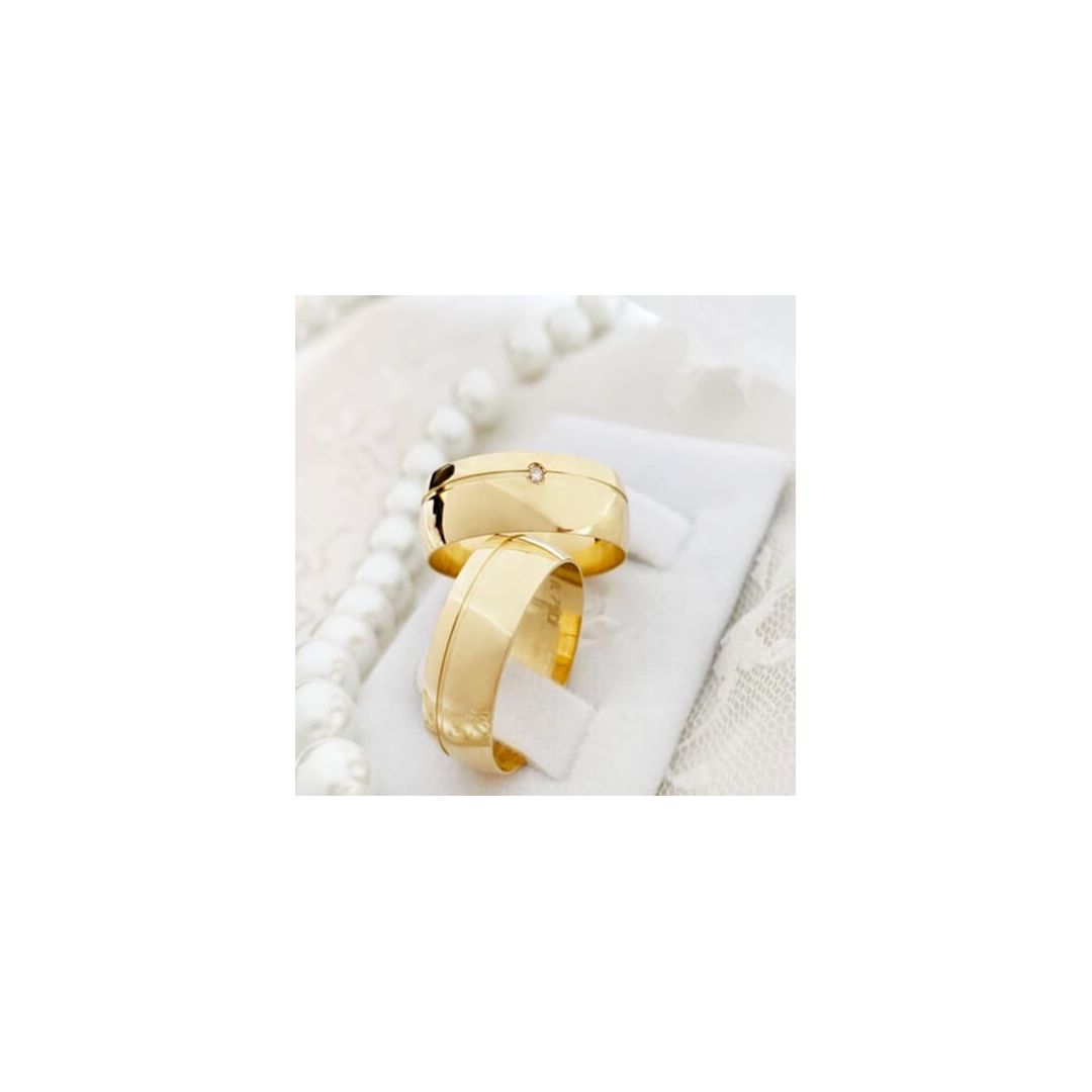 Aliança de Ouro 18k O PAR 