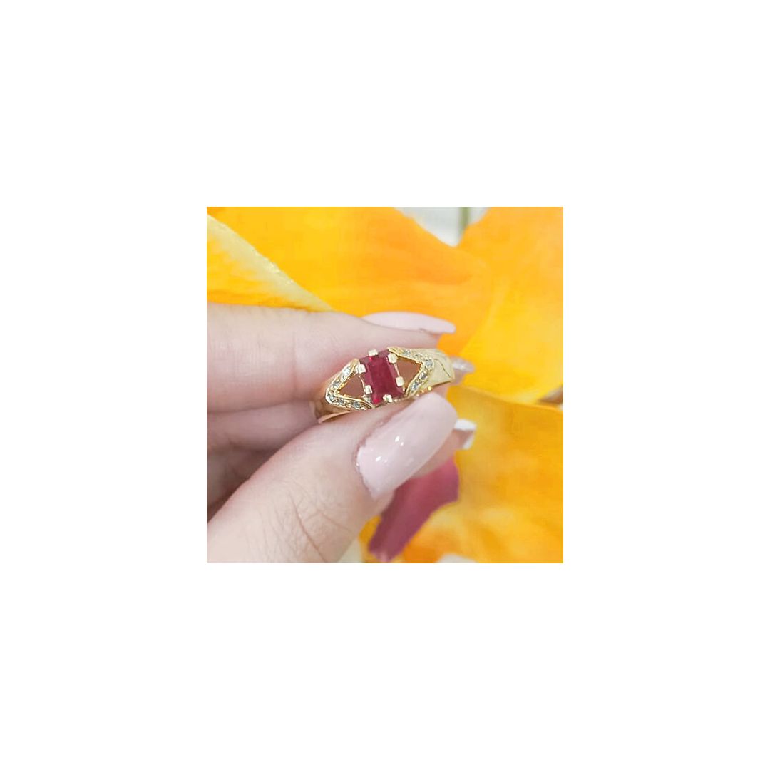 Anel de Formatura em Ouro 18k - CH267 - ALIANÇAS RAINHA VIRTUAL 
