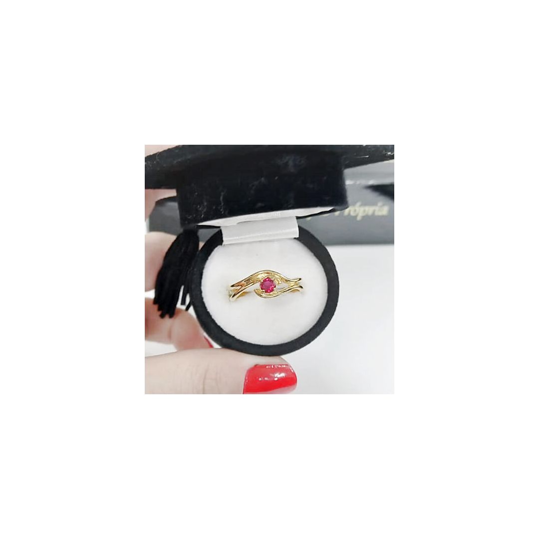 Anel de Formatura em Ouro 18k - NEM - ALIANÇAS RAINHA VIRTUAL 