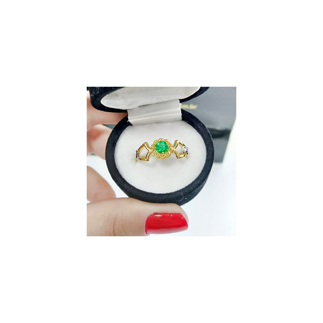 ANEL DE FORMATURA EM OURO 18K - FLOR5 - ALIANÇAS RAINHA VIRTUAL 