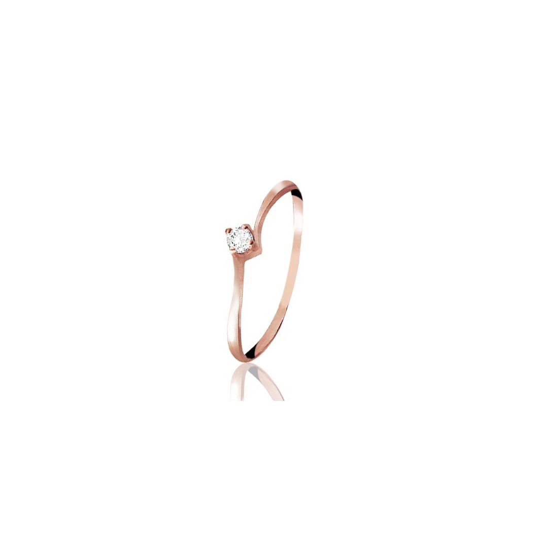 ANEL DE OURO ROSÉ 18K - CAMÉLIA - AN06 - ALIANÇAS RAINHA VIRTUAL 