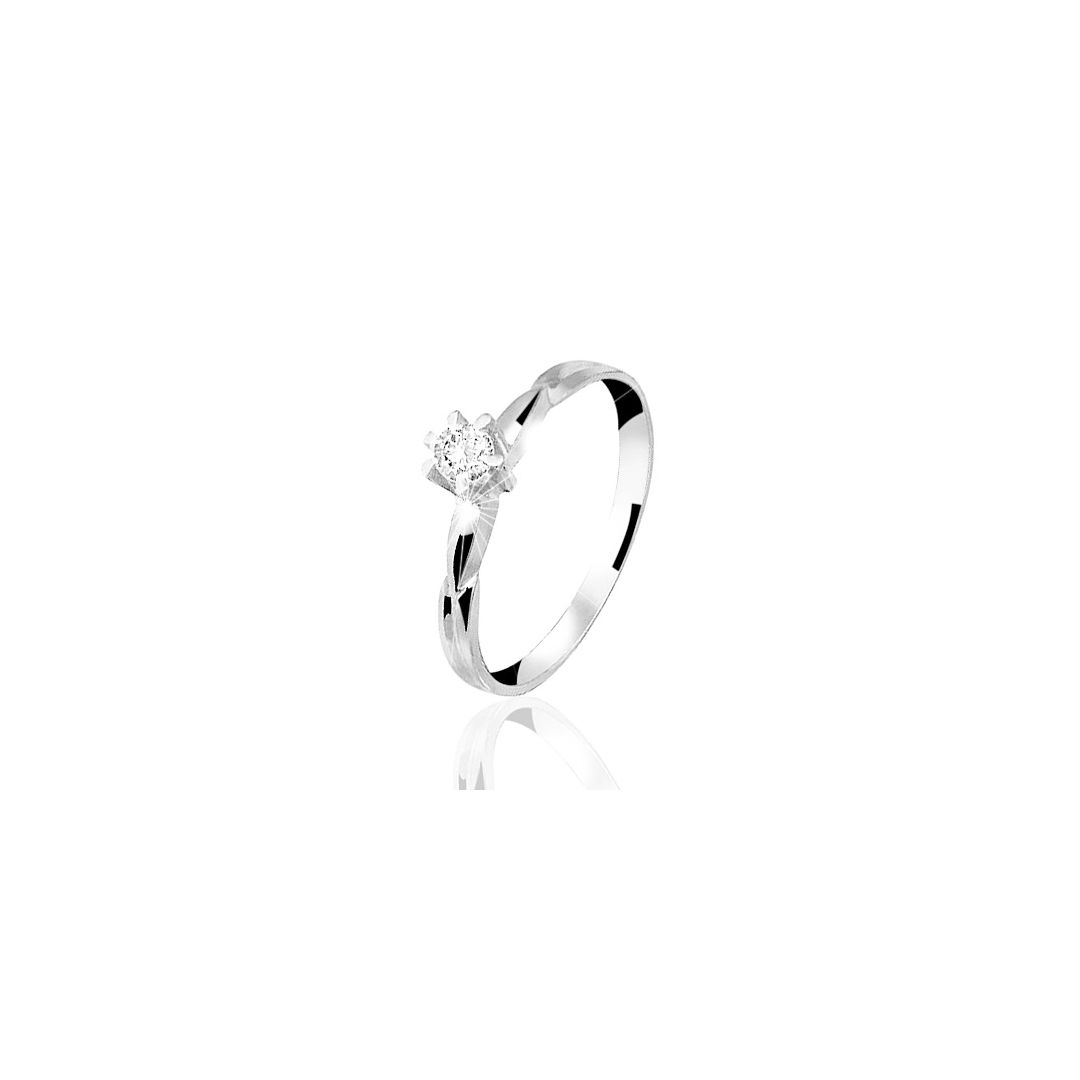 ANEL DE OURO 18K - CAPITU OURO BRANCO - ALIANÇAS RAINHA VIRTUAL 