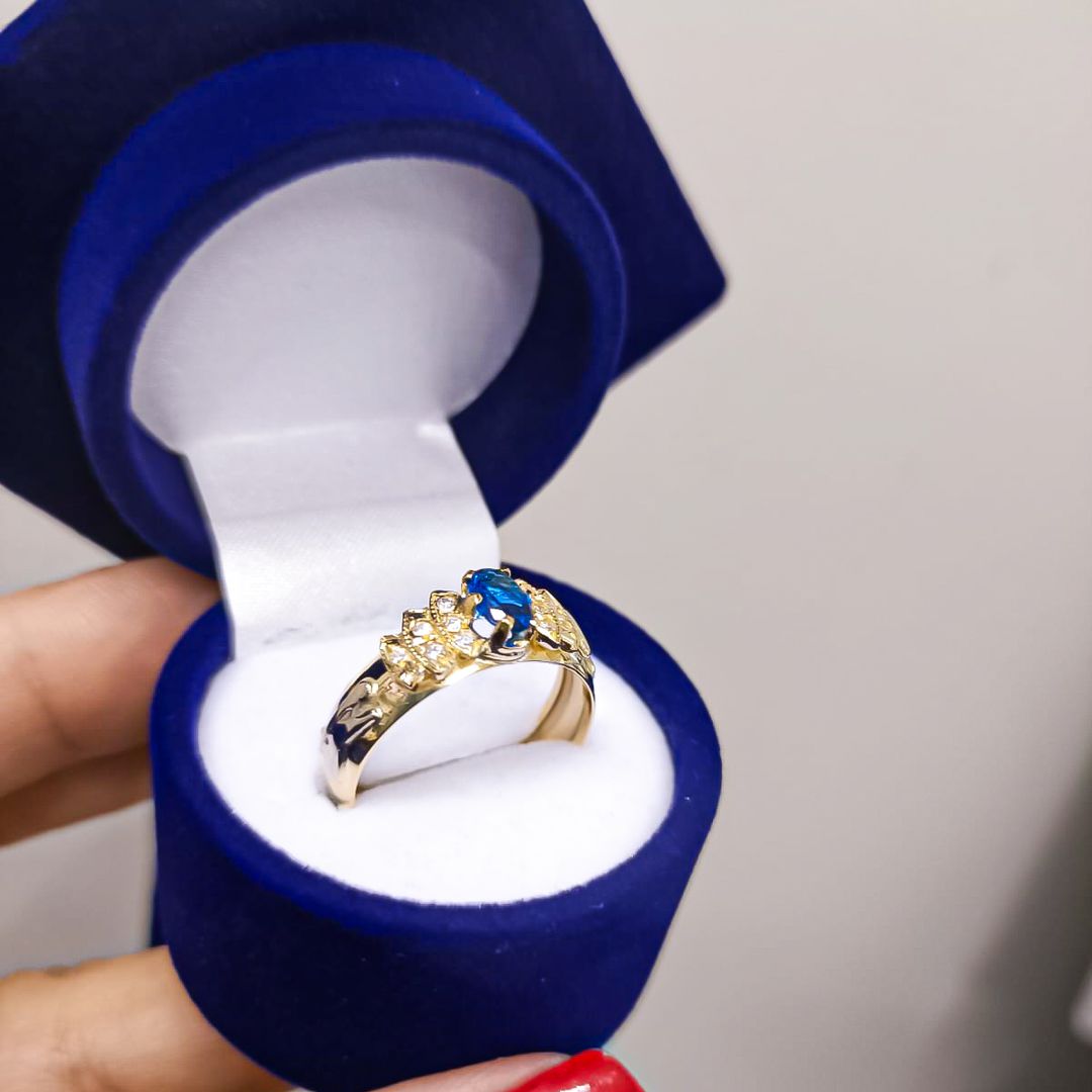 Anel de Formatura em Ouro 18k - CH272B - ALIANÇAS RAINHA VIRTUAL 