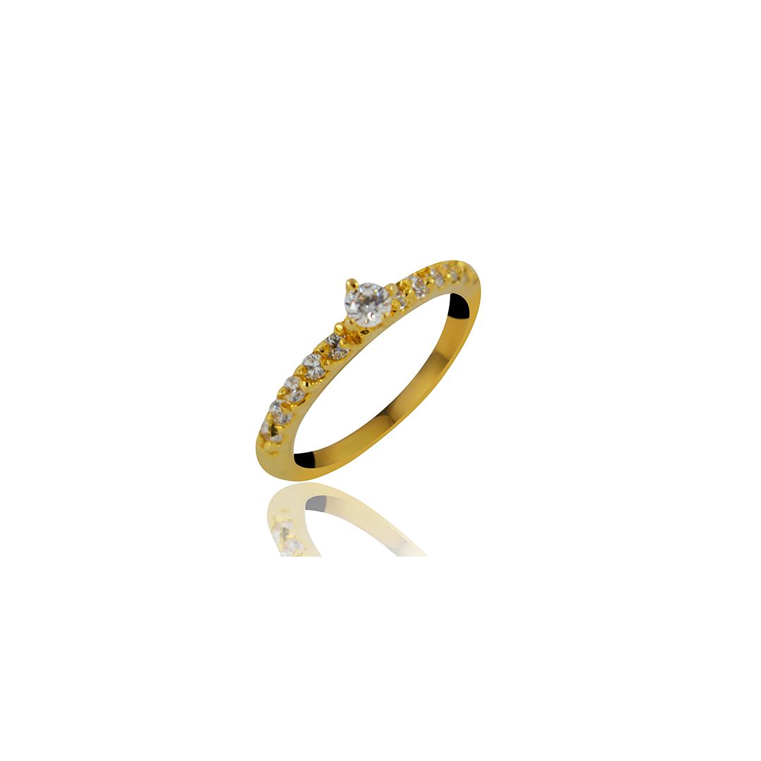 ANEL DE OURO 18K - DEDICADA - ALIANÇAS RAINHA VIRTUAL 