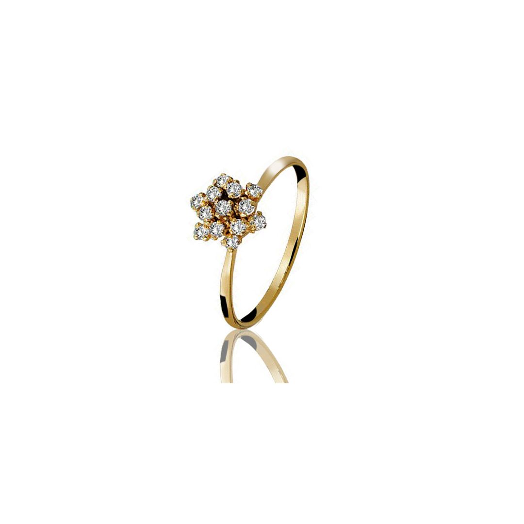 ANEL DE OURO 18K - FLORAL OURO AMARELO - ALIANÇAS RAINHA VIRTUAL 