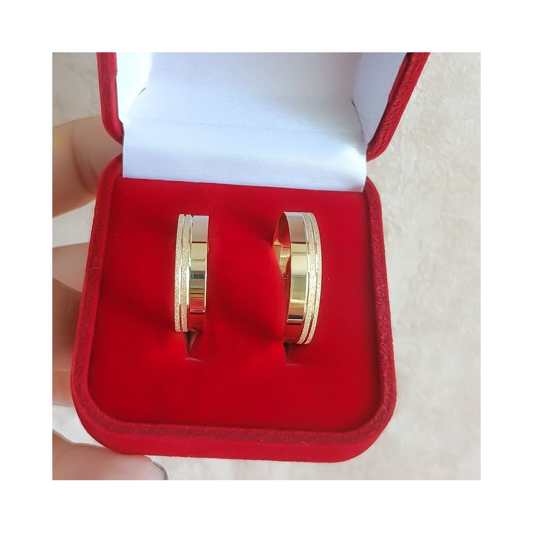 Aliança de Ouro 18k O PAR 