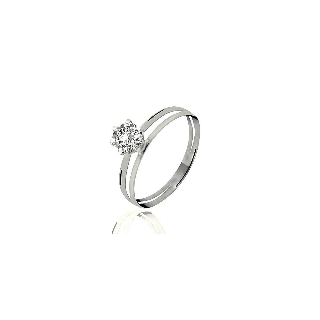 ANEL DE OURO 18K - LUCINE OURO BRANCO - ALIANÇAS RAINHA VIRTUAL 