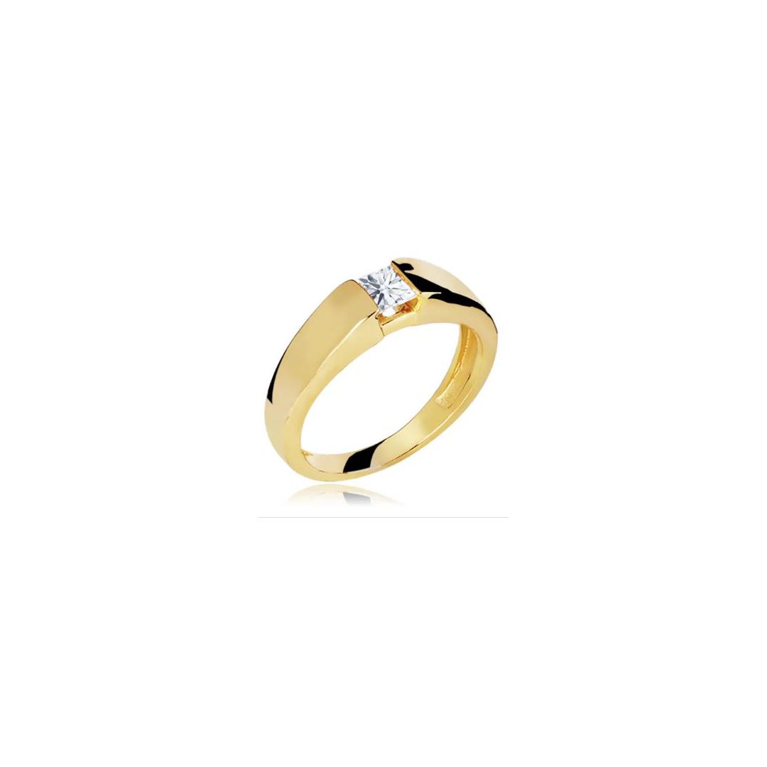 ANEL OURO AMARELO 18K - CORAJOSA - 57 - ALIANÇAS RAINHA VIRTUAL 
