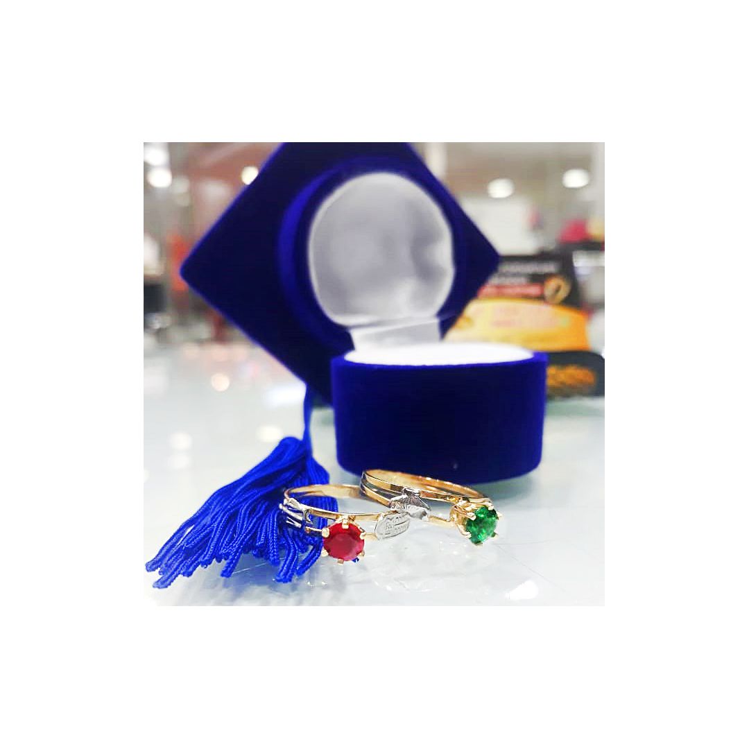 Anel de Formatura em Ouro 18k - ANF2AROS - ALIANÇAS RAINHA VIRTUAL 