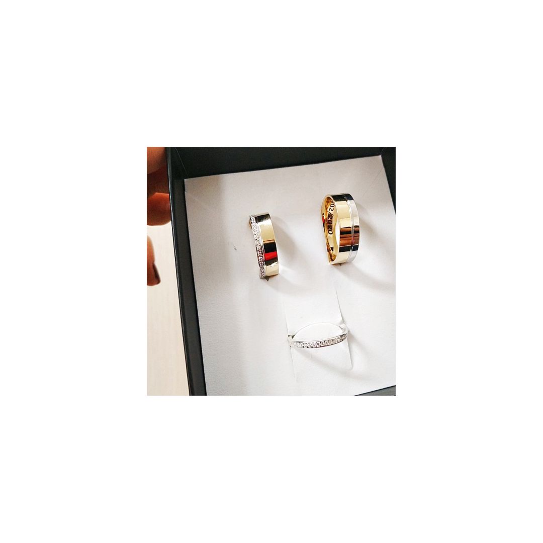 Aliança de Ouro 18k O PAR - RAINHA - ALIANÇAS RAINHA VIRTUAL 