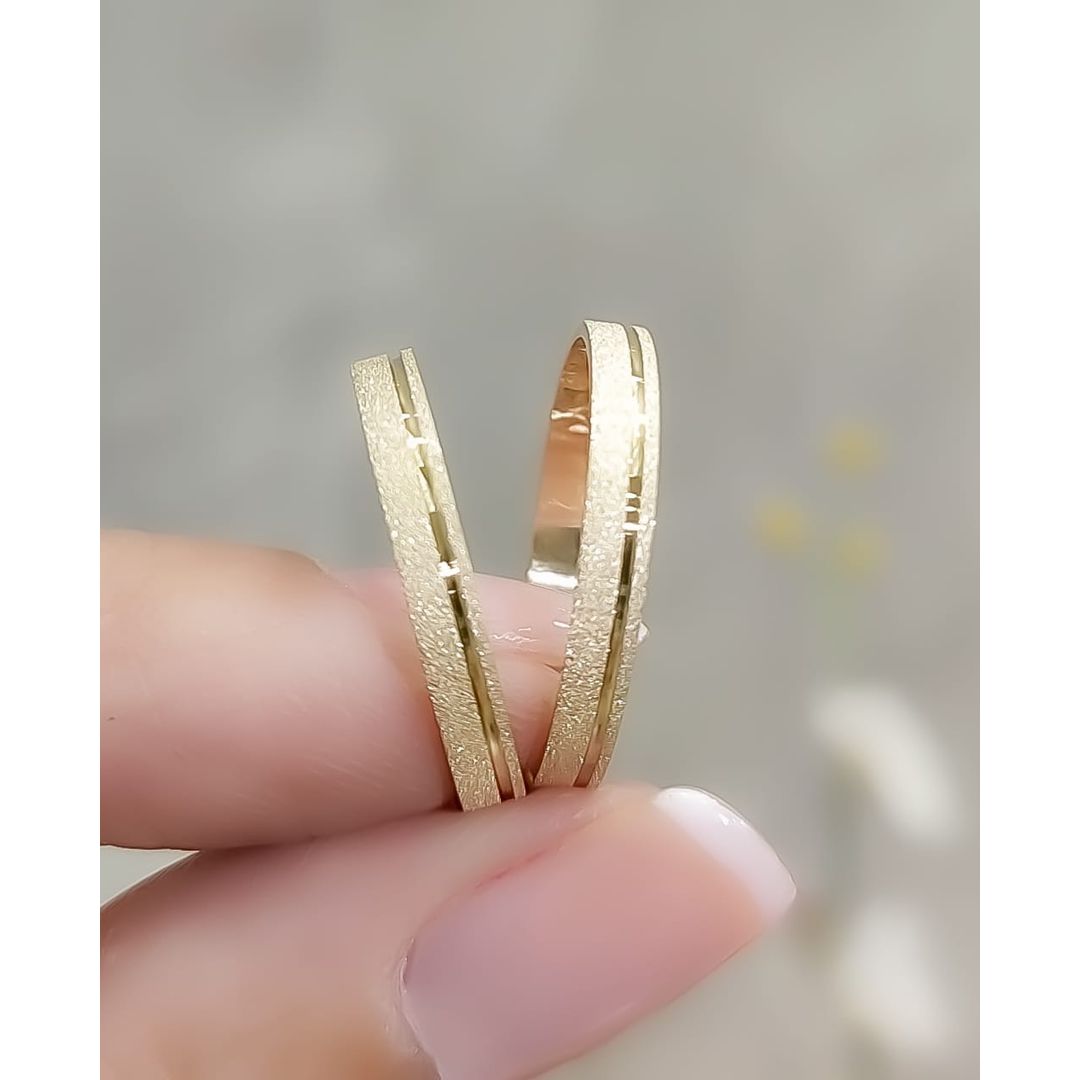Aliança de Ouro 18k O PAR 