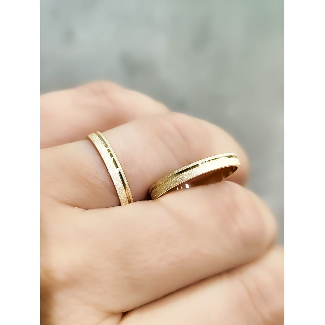 Aliança de Ouro 18k O PAR 
