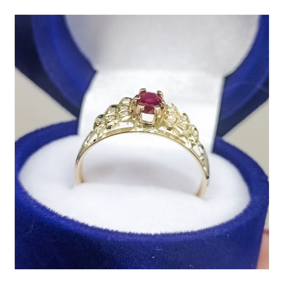 Anel de Formatura em Ouro 18k PEDRA NATURAL