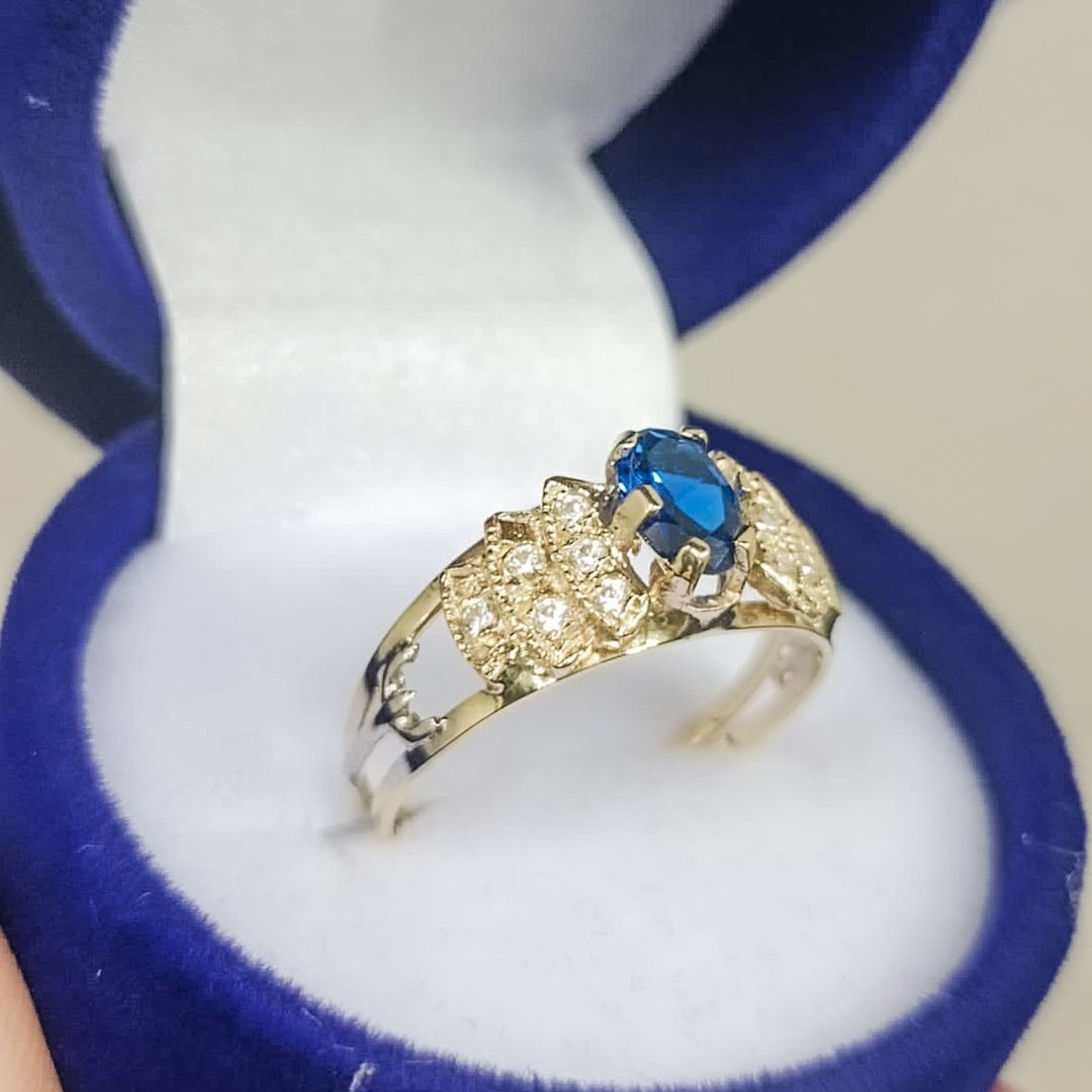 Anel de Formatura em Ouro 18k PEDRA NATURAL - CH27... - ALIANÇAS RAINHA VIRTUAL 