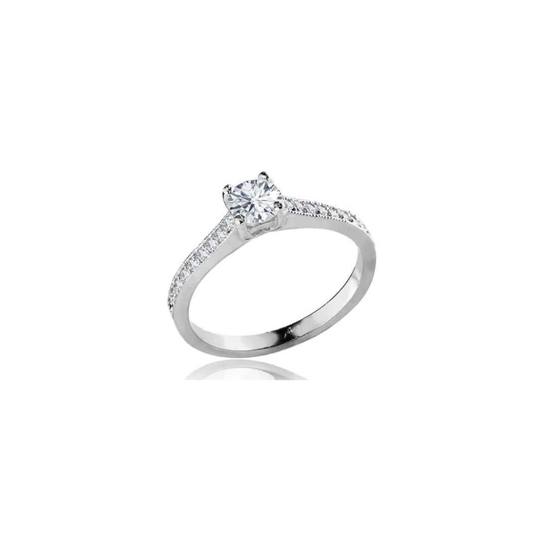 ANEL DE OURO 18K - OURO BRANCO - MALÉVOLA - ALIANÇAS RAINHA VIRTUAL 