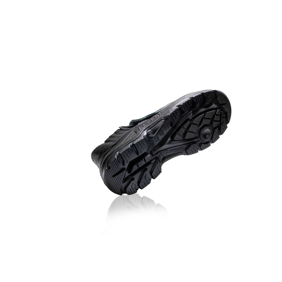 BOTINA STONE PRETA ELASTICO COURO FLOR BICO COMPOSITE PU BIDENSIDADE (PRP)