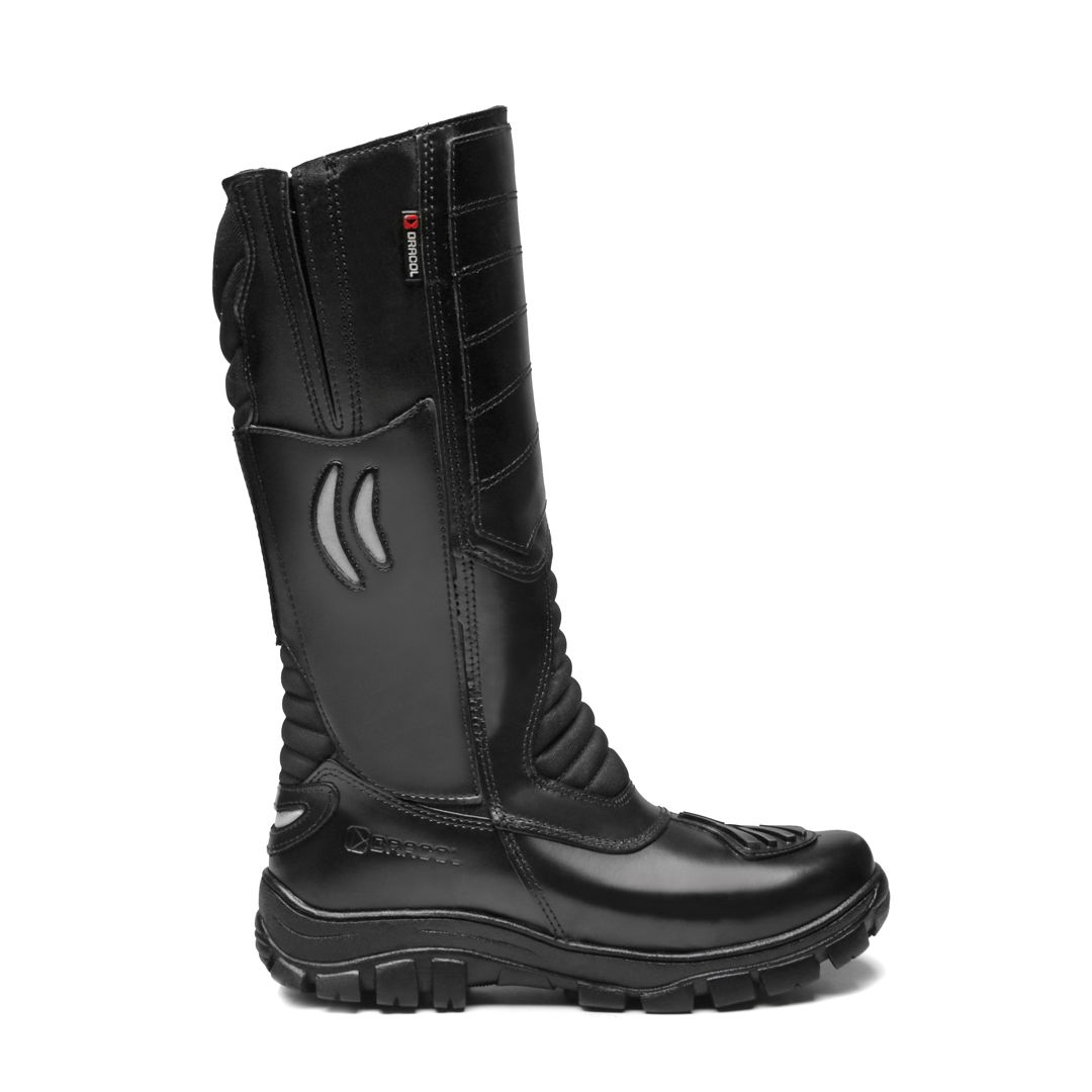 DRAGON BPBL BOTA ZÍPER COURO HIDROFUGADO PRETA