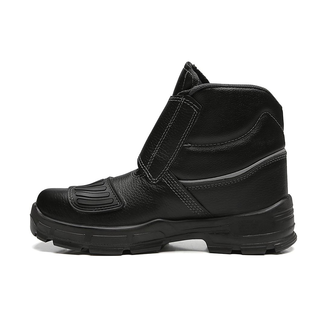 BVEB BOTINA VELCRO COURO HIDROFUGADO PRETA MOTOCICLISTA