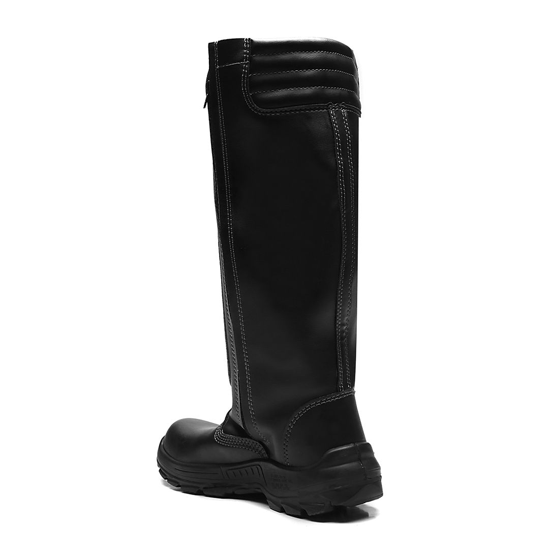 BYCM BOTA ZÍPER MICROFIBRA PRETA COMPOSITE MATEIRA