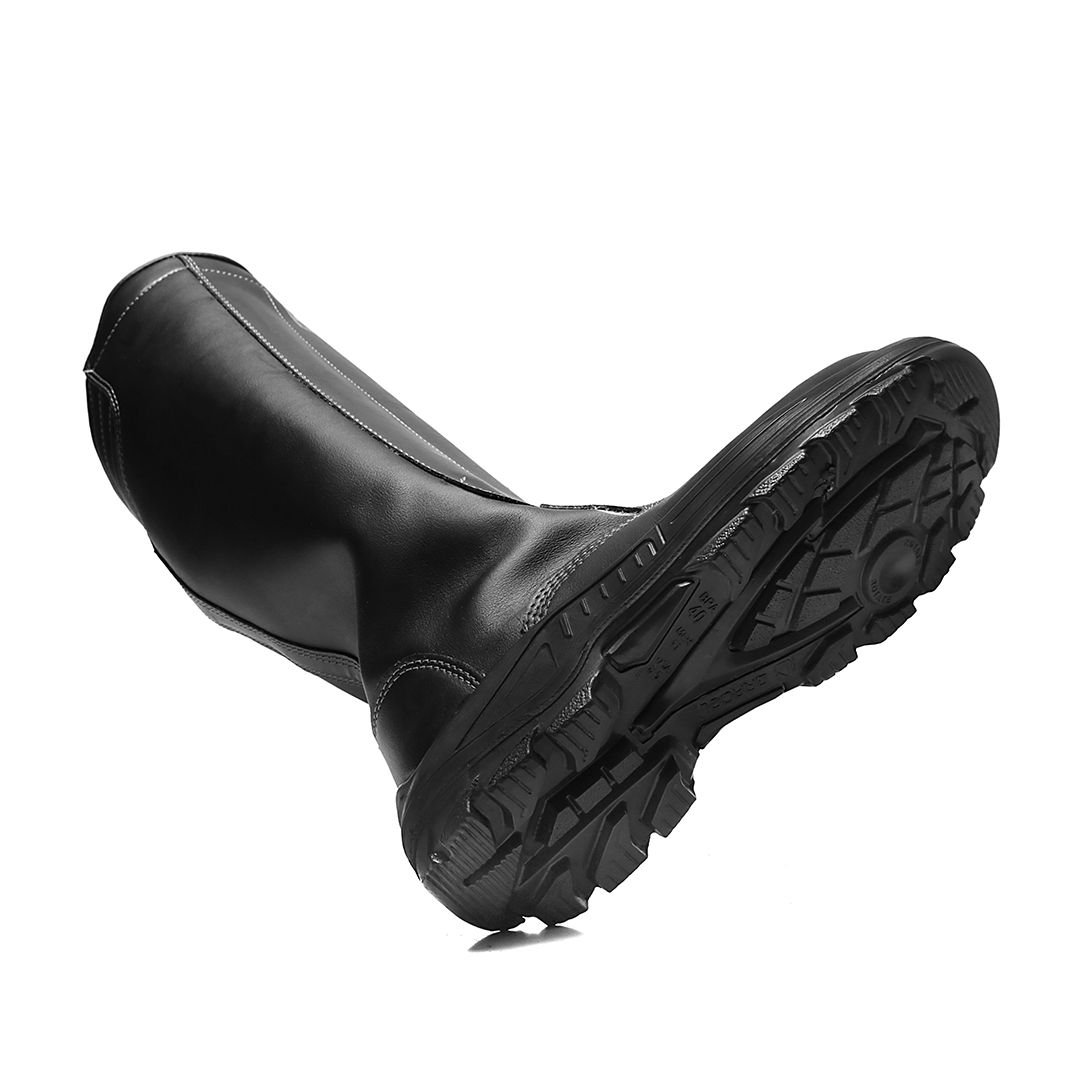 BYCM BOTA ZÍPER MICROFIBRA PRETA COMPOSITE MATEIRA