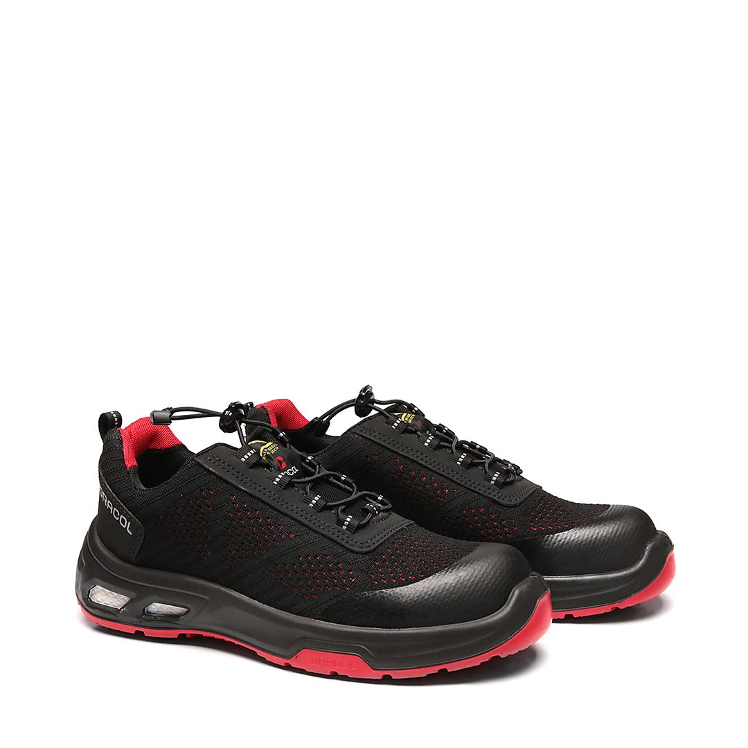 DETROIT ECO BTHT COMPOSITE + PRP + ELETRICISTA PRETO COM SOLADO VERMELHO