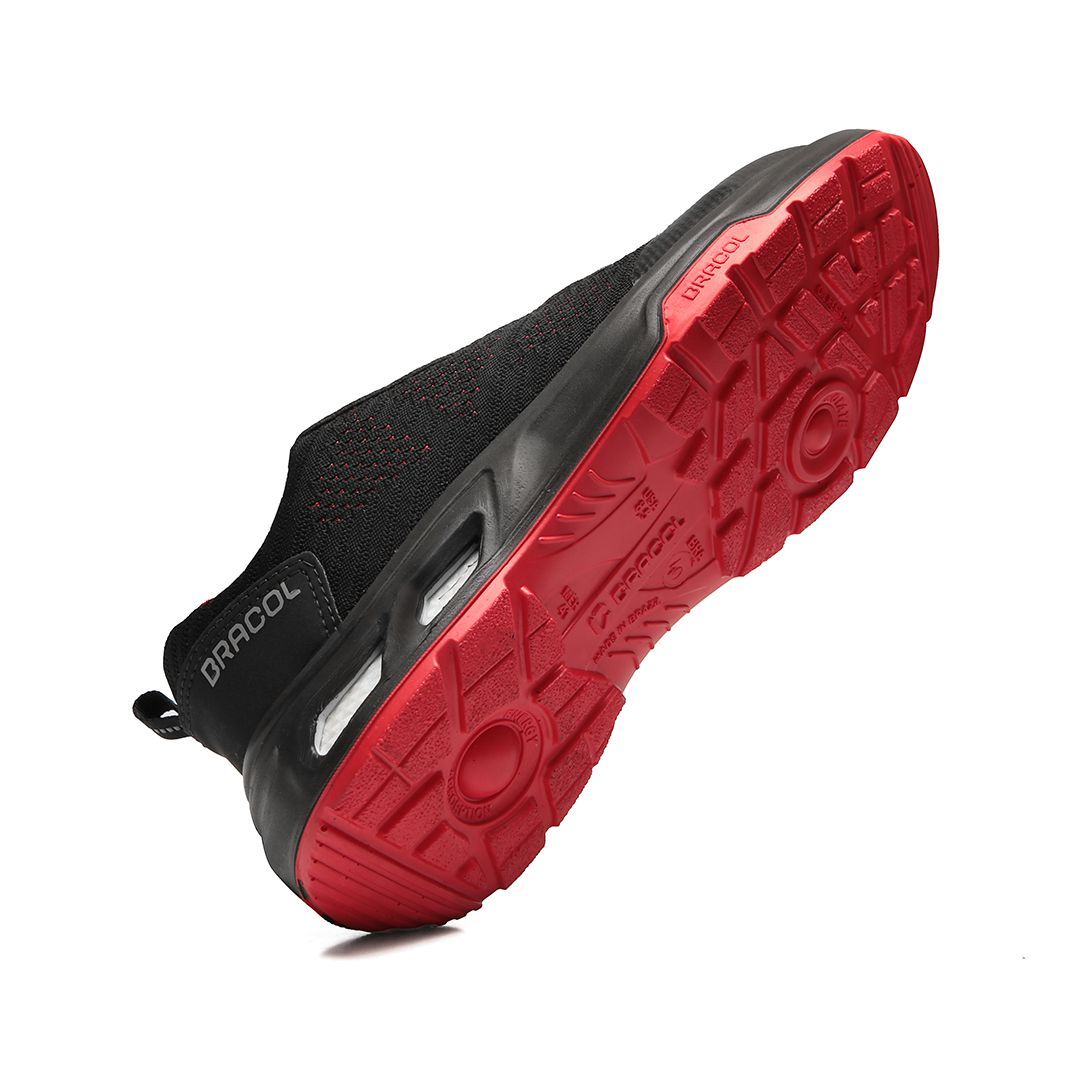 DETROIT ECO BTHT COMPOSITE + PRP + ELETRICISTA PRETO COM SOLADO VERMELHO