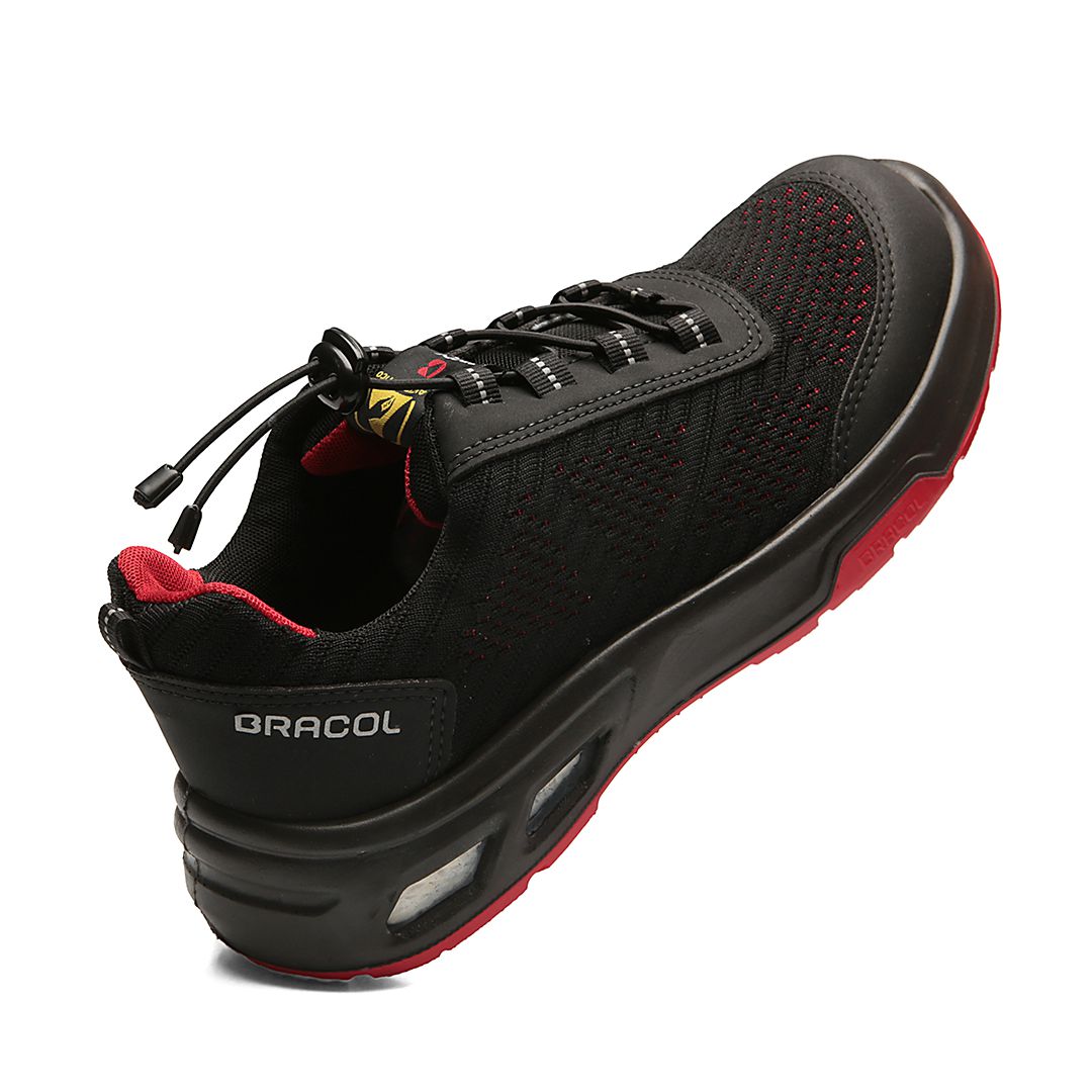 DETROIT ECO BTHT COMPOSITE + ANTIESTÁTICO PRETO COM SOLADO VERMELHO