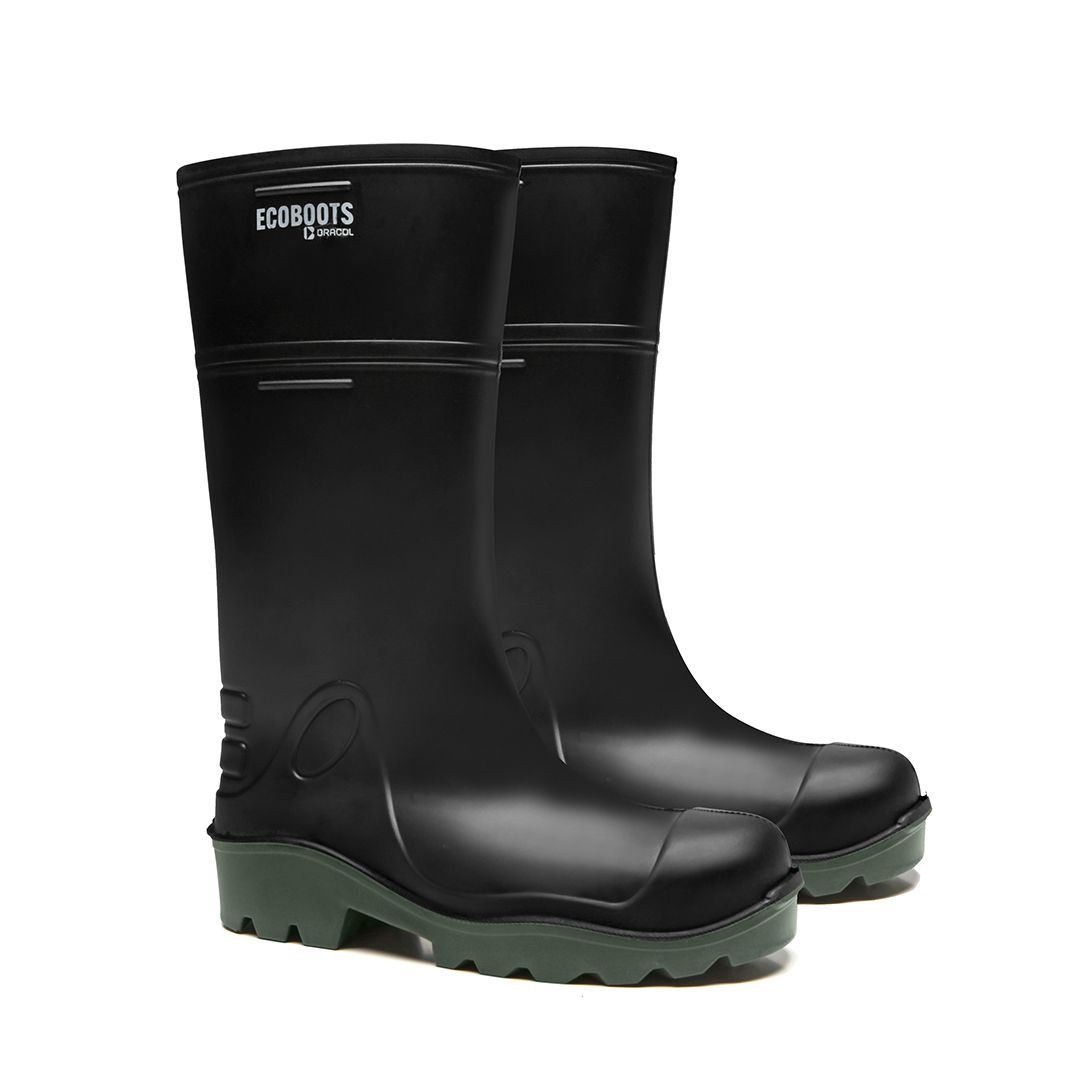 PURESAFE BOTA CANO LONGO PRETO SOLADO VERDE C/B (PA)