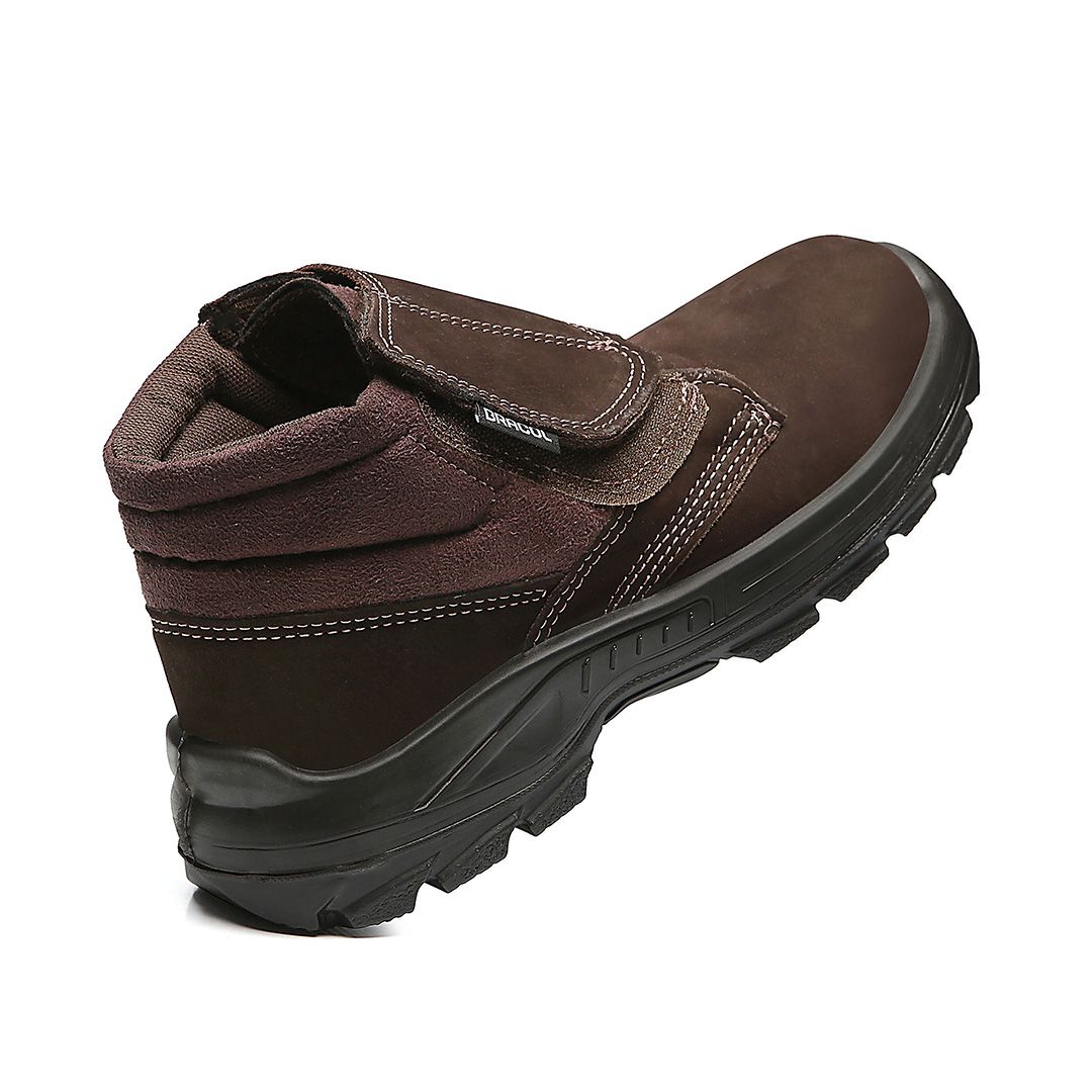 PETRO BVL BOTINA VELCRO NOBUCK MARROM CAFÉ BICO PLÁSTICO